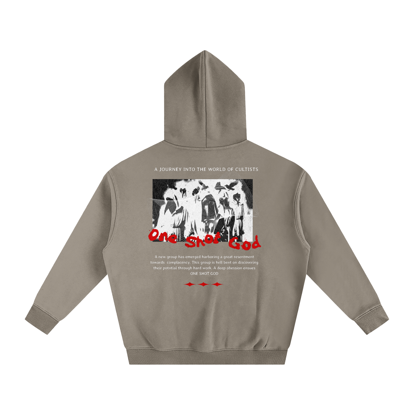 Oversize "Cults" Fleeced Hoodie